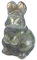 Lovionus89 Kristallhasen-Skulptur, 1,5-Zoll-Hasenfigur-Statue Edelstein-Tier für die Wohnkultur oder Sammlerstücke, Mondstein