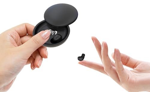 Mini unsichtbare Kopfhörer Bluetooth kabellos in Ear kleinste drahtlose schnurlose Ohrhörer Wireless Earbuds Headphones Ohrstöpsel für kleine Ohren Gehörgänge versteckt im Ohr Kopfhörer Earphones