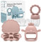 CLDY Baby Fruit Food Feeder - Breastmilk Popsicle Freezer Molds - Convenient Baby Food Feeder Set, Baby Silicone Nibble Freezer Tray Food Storage Containers for Toddler Teething & Infant Self Feeding