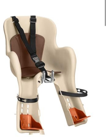 Generico BMZ SEGGIOLINO Anteriore Bicicletta Montaggio al Manubrio con Gancio Made in Italy (Beige)