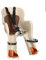 Generico BMZ SEGGIOLINO Anteriore Bicicletta Montaggio al Manubrio con Gancio Made in Italy (Beige)