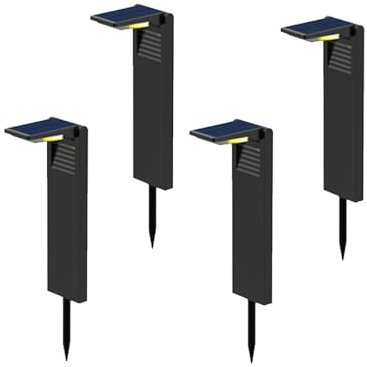 LUMI JARDIN Set mit 4 Solarleuchten zum Pflanzen LED Cool White OSTRY H41cm Außenleuchte, Solarbeleuchtung für Gartenweg