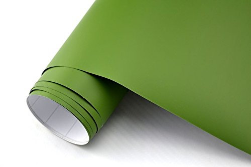 Neoxxim 7,6€/m2 3D Autofolie matt Olive militär grün matt 3000 x 150 cm Lackfolie Car Wrapping Lackschutzfolie blasenfrei flexibel