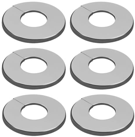 CPJJ 6 Stück Heizungsrohr Rosette 28mm Rosetten Abdeckung Wasseruhr Abdeckrosette Edelstahl Rohrmanschetten Heizungsrohr Abdeckung Geteilte Rohrabdeckung Ventilkappe Rosette für Waschbecken Rohre