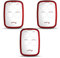 WHY EVO NOA - Telecomando universale a 4 pulsanti, programmabile codice fisso o codice rotante, frequenze 433 o 868 MHz, per cancelli e porta del garage (rosso granada set di 3 telecomandi)