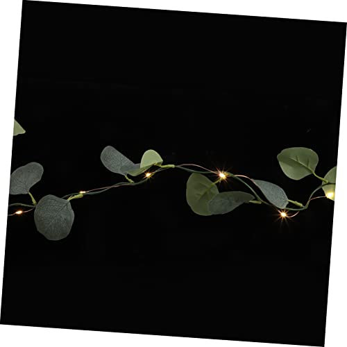 MAGICLULU Eukalyptus Girlande Mit Licht Leds Künstliche Licht String Fairy Light Für Schlafzimmer Party Thanksgiving Dekoration