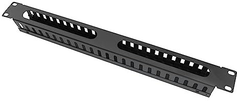 HOMOCONO 24-port Metal Cable Rack Mount Network Cable Manager 19-inch Wire Organizer for Server Rack Network Management