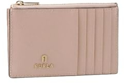 Furla Portacarte in Pelle, 13 x 8 cm, Cipria, 10 Scomparti per Carte di Credito con Cerniera