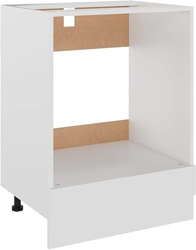 LumFurni Armoire à Four Placard Armoire de Rangement Meubles de Cuisine avec 1 Etagère, Meuble Four Encastrable, Maison Intérieur Blanc 60x46x81,5 cm Aggloméré