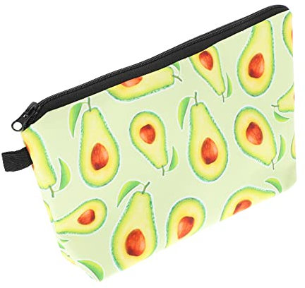 minkissy Stylische Avocado Kulturtasche Aus Strapazierfähigem Polyester Multifunktionaler Kulturbeutel Zur Kosmetik Toilettenartikelaufbewahrung Für Damen Und Reisen