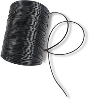 Waxed Cord, Black Cord for Jewellery Making - 2mm Waxed Cotton Craft Supplies with Strong Braided Design for DIY Jewellery, Beading & Craft Projects (10M Length)