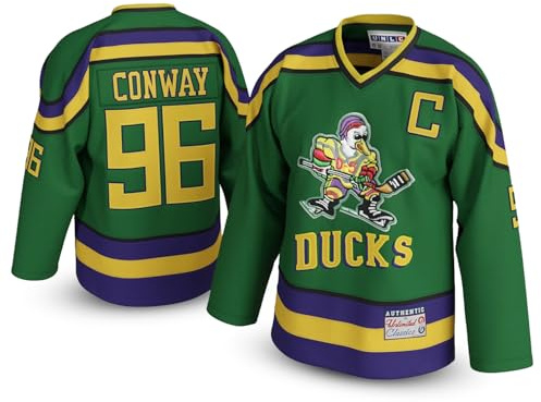 UNLC Conway #96 Mighty Ducks Hockeytrikot Jugend, Grün , XL