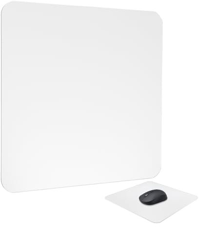 FOYTOKI Tapis De Souris en Verre Transparent 250x250x3,2 Mm sous-Main Résistant à l'usure Surface Lisse Antidérapante pour Bureau Et Jeu Ordinateur Maison