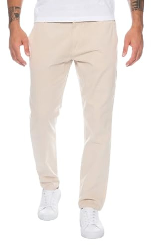 Rock Creek Herren Chino Hose Slim Fit Stoffhose RC-390 Sand W34 L32