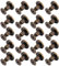 Confezione Rivetto a Bottone Anello 20 Pezzi in Ottone Testa Piatta Viti Chiodo Rivetti Bronzo Metallo Fai da Te in Pelle Artigianale per Cintura Cinghia Borsa Scarpe Decorazione (6.5mm)