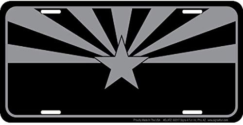 Signs 4 Fun Parody License Plate | Tactical Arizona Flag |12” x 6” Decorative License Plate | Decoration Plate for Vehicle/Wall | Man Cave Decorations | Made in The USA