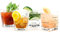 Garden Mile® 4 x Cocktailgläser & Rezeptbuch Cocktail-Set Party Trinken Alkohol Geschenkset Gläser Gin Wodka Whisky Rum Geschenkset