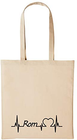 Huuraa Baumwollbeutel Rom Geschenk Einkaufstasche Natural 10 Liter Baumwolle Rom Accessoire