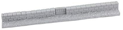 War World Gaming | Garten-Mauer & Tor | Unbemalt x 1 | 20-28 mm Tabletop Gelände Modellbau Landschaftsbau Modellbahn