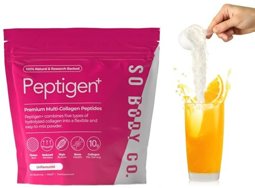 SoBodyCo Unique 5 Types of Collagen Powder 300g, Collagen Supplements for Women, Pure Unflavoured Premium Hydrolysed, Peptides Powder for Hair Skin Nails Muscles