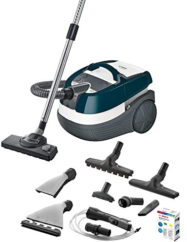 Bosch BWD41720, Aspirapolvere Upright, 1700 W, Serbatoio Acqua 4.6 L, Pulizia Senza Macchia, Per Tutti i Tipi di Pavimento, Con Spazzola per Spolverare e Bocchetta per Fessure