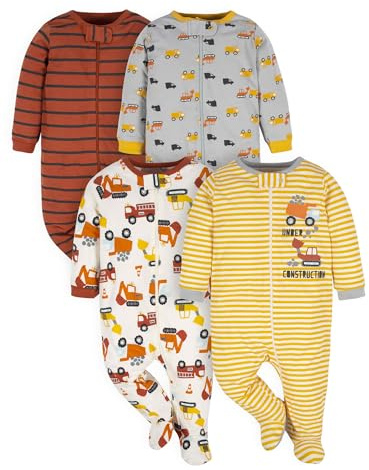 Gerber Baby - Jungen Sleep 'N Play Fußband, 4 Stück Baby- und Kleinkindschläfer
