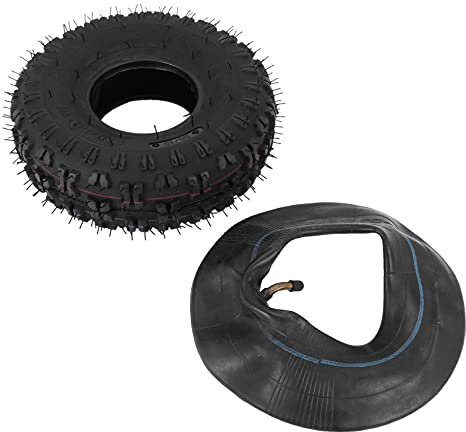 Oikabio 4.10-4 410-4 4.10/3.50-4 Innenrohr + Reifen für Gartenrototiller SchneefräSen MäHer Hand Truck Schubkarre Go Cart Kid