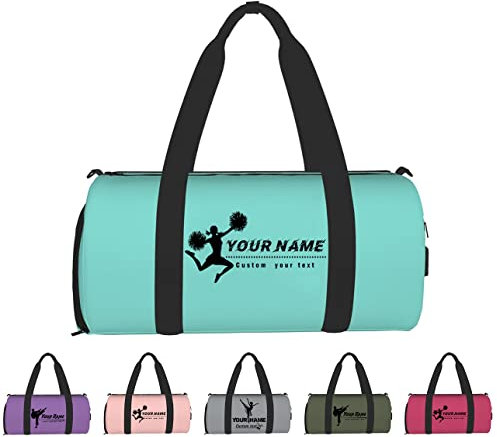 Personalisierte Sport-Cheerleading-Tasche Seesack Trocken Nass Getrennte Sporttasche Anpassen Reise Seesack mit Name Text Logo
