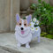 Gochoi Kleiner Corgi Gifts Hunde-Übertopf, PVC-Tier-Blumentöpfe, für den Innen- und Außenbereich, Garten, Pflanzgefäße für Sukkulenten, niedlich, rechteckig, Blumentöpfe, Heimdekoration, S Corgi
