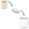Friendly Cuisine - Couvercles blancs hermétiques pour pot de yaourt en verre Diam 56 mm (16)