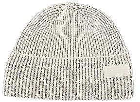 TOM TAILOR Herren 1038516 Beanie Mütze aus Baumwolle, 32742-beige Navy Mouline, OneSize