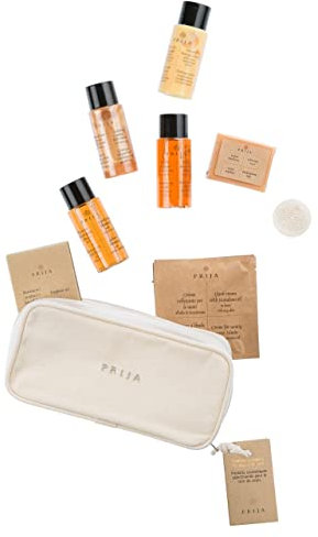 sarcia Prija Kosmetikset Wellness Set Für Frauen Kosmetikset für das Flugzeug Beauty Set Pflegeshampoo Vitalisierender cremiger Badeschaum Massagelotion, 0.3 kilograms