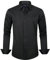 J.VER Hemd Herren Langarm Business Hemden Männer Regular Fit Baumwolle Bügelfreie Herrenhemd Freizeithemden GeschäFtliche Meetings Shirt,Schwarz,L