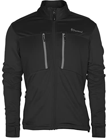 Pinewood Abisko Power Fleece für Herren. Zum Wandern, Trekking, Jagd, Hundesport und vielen Outdooraktivitäten (Schwarz, XXL)