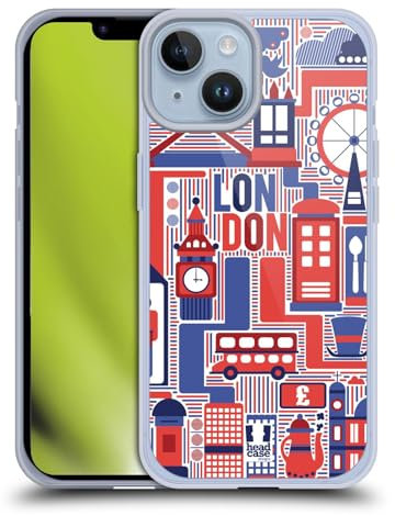 Head Case Designs London Markenzeichen des Landes Gelhülle [Militärischer Schutzgrad] Kompatibel Mit Apple iPhone 14 Und Kompatibel Mit MagSafe