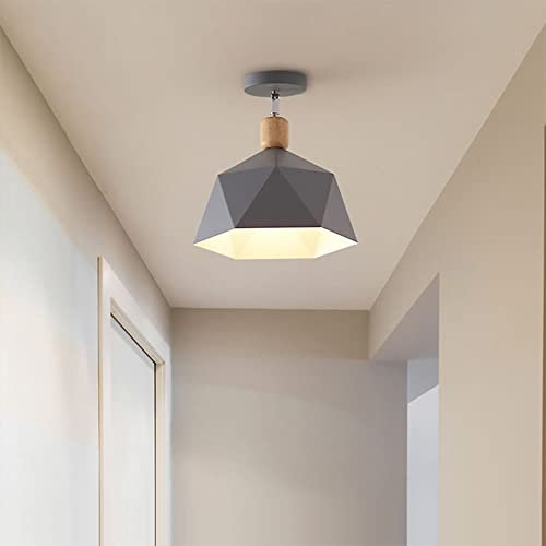 Mengjay Macaron Moderne Kreative Deckenleuchte Einstellbarer Winkel,E27 Deckenlampe,Pendelleuchte Metall Vintage Hängeleuchte Für Esszimmer Küche Wohnzimmer Bar Restaurant (Gray)