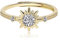 Meissa Gold Ringe für Frauen 925 Sterling Silber Promise Diamond Ring Sun Ring Handmade Statement Ringe Größe einstellbar, Gold