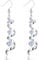 INBOLM Drop Earrings for Women, Spiral Ribbon Crystal Dangle Drop Earrings for Women - 925 Sterling Silver Fishhook and Multi Teardrop Sparkle - Exquisite Jewellery Gift for Her