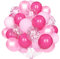 Palloncini Rosa Caldo, 60 Pezzi 12 Pollici Rosa Caldo Pastello Rosa Perlato Palloncini per Feste Set con Coriandoli Rosa Palloncini per Decorazioni Compleanno Matrimoni Baby Shower Anniversario
