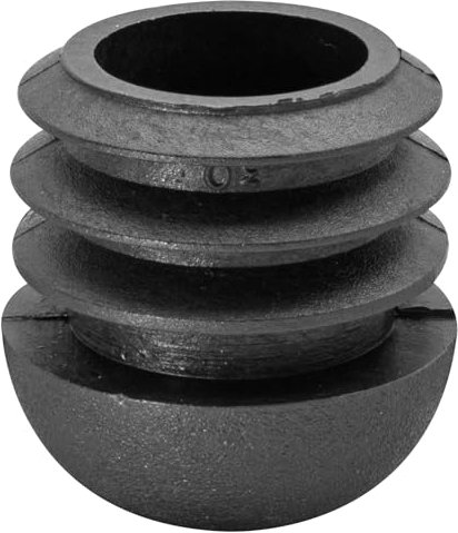 Wagner Möbelgleiter für Stahlrohr rund 4tlg. - Durchmesser Ø 28/30 x 32 mm, Abrieb 15 mm, Kunststoff schwarz - Made in EU - 15005599