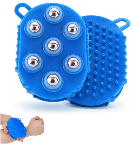 PartyKindom Whole Muscle Roller Stick Peeling Luffa Handschuh Körperpeeling Handschuhe Körperpeeling Handschuh Kopfhaut Roller Luffa Peeling Handschuh Bürste Massage