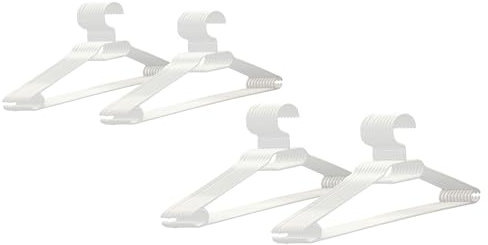 40 x Kleiderbügel weiß Plastik VonBueren | mit 360° Drehhaken | platzsparend | 100% Recyclingkunststoff | hergestellt in der EU | ca. 40,5 x 21 cm