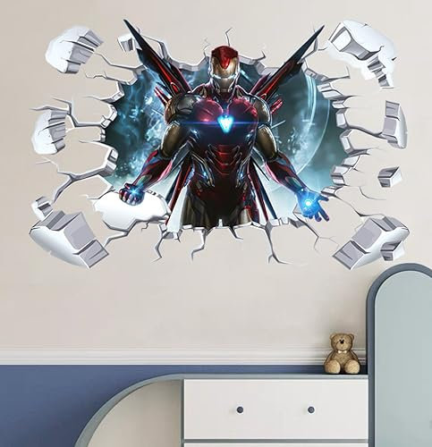 NYCK Selbstklebende Wandaufkleber Für Die Dekoration Des Iron Man Batman Green Giant Jungen Zimmers Rund Um Die Film- Und Fernsehserie 60 * 90 11