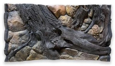 ZooPaul Aquarium Rückwand 3D 100x40cm 100x50cm 100x60cm Terrarium Hintergrund Fels Stein Wurzel Struktur Amazonas NEU