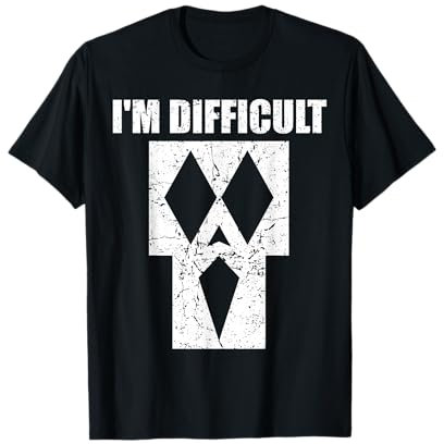 Gruselige Maske. I'm Difficult Ski Snowboard Mountain Sign T-Shirt