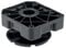 REJS Adjustable furniture heavy duty legs, black, plastic, sturdy, ideal for sofa, bed, cabinet, table - set of 4 (50-75mm)