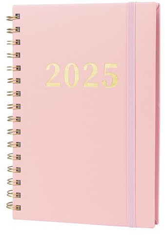 Kalender 2025 Buchkalender, Moseem Terminplaner 2025 A5,Wochenplaner 2025,Planer 2025,Terminkalender 2025,Taschenkalender 2025 A5 von Jan.2025-Dez.2025,1 Woche 2 Seite - Rosa