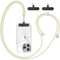 caslord Cordon Telephone Portable, Avec 2 Patchs Noirs Durables, Lanière de Téléphone Portable 1,6m Adjustable, Collier Compatibles avec Tous Les Smartphones et Plupart des Coques-Beige