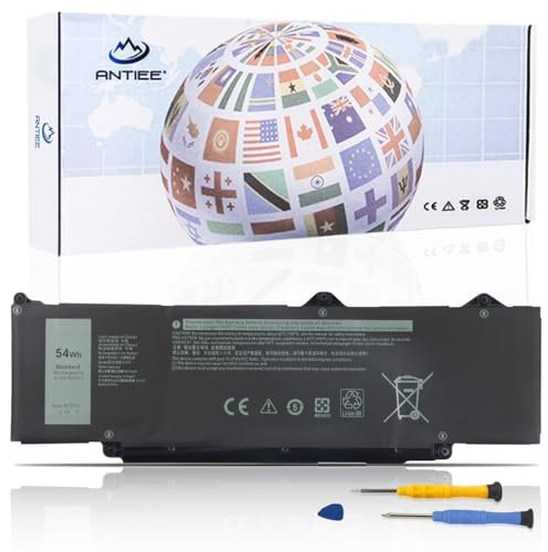 ANTIEE 54Wh R73TC Laptop Batteria per Ordinateur Portable Dell Latitude 5340 5340 2-in-1 5440 5540 3340 3440 3540 3480 3580 Replacement for CN-09HKT5 09HKT5 9HKT5 CN-011C3V 011C3V 11C3V 2X1V9 11.4V