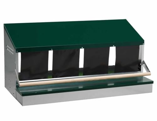 Agrarzone Legenest mit Sitzstange 100 cm - Hühnernest mit Abrollfunktion & Eierfach - robuste Legenester für Hühner - ideal für Wandmontage